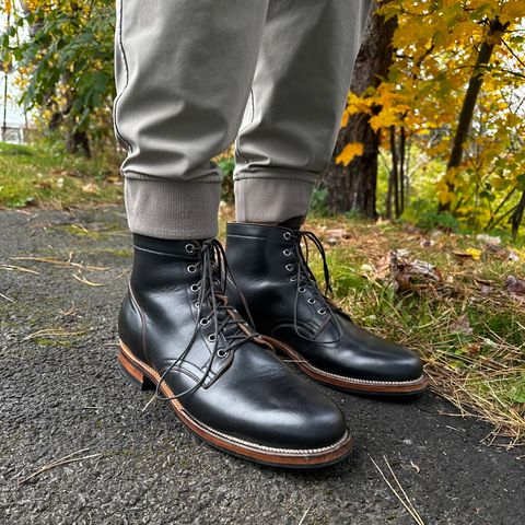 Viberg Service Boot in Horween Black Chromexcel