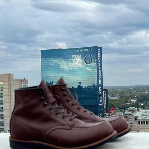 View photo of Red Wing Cooper Moc in S.B. Foot Amber Portage