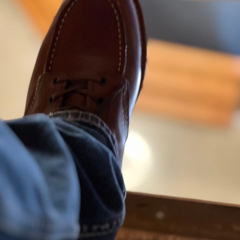 View photo of Red Wing Cooper Moc in S.B. Foot Amber Portage