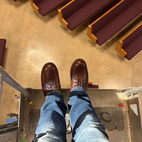 View photo of Red Wing Cooper Moc in S.B. Foot Amber Portage