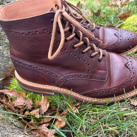 Tricker's Stow Country Boot in C.F. Stead Bordeaux Oiled Shoulder