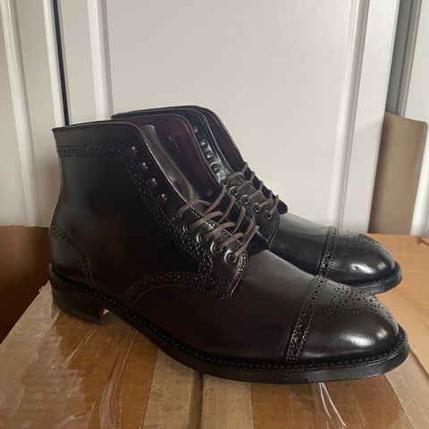 Alden Medallion Cap Toe Boot in Horween Color 8 Shell Cordovan