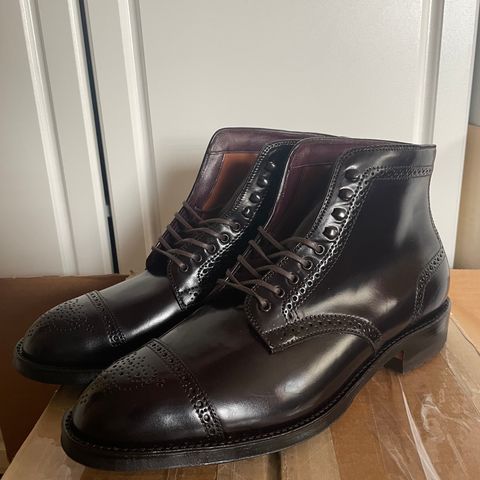 Alden Medallion Cap Toe Boot in Horween Color 8 Shell Cordovan