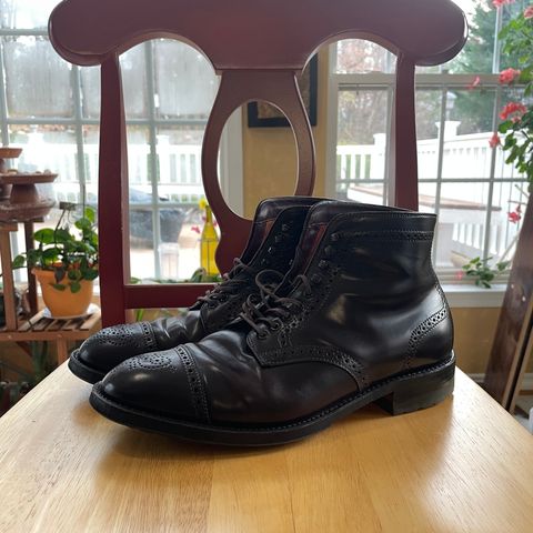 Alden Medallion Cap Toe Boot in Horween Color 8 Shell Cordovan