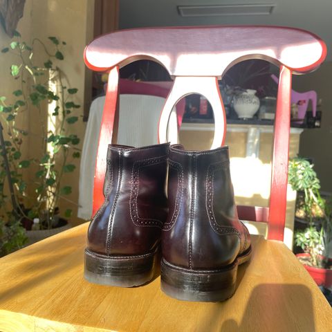 Alden Medallion Cap Toe Boot in Horween Color 8 Shell Cordovan