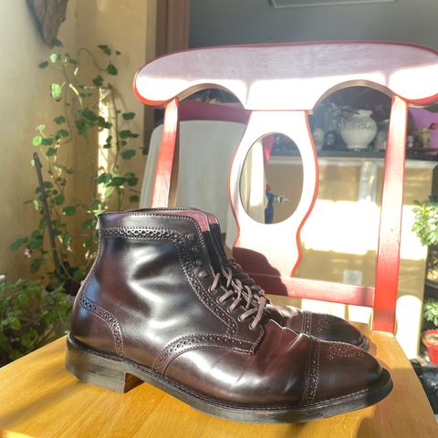Alden Medallion Cap Toe Boot in Horween Color 8 Shell Cordovan