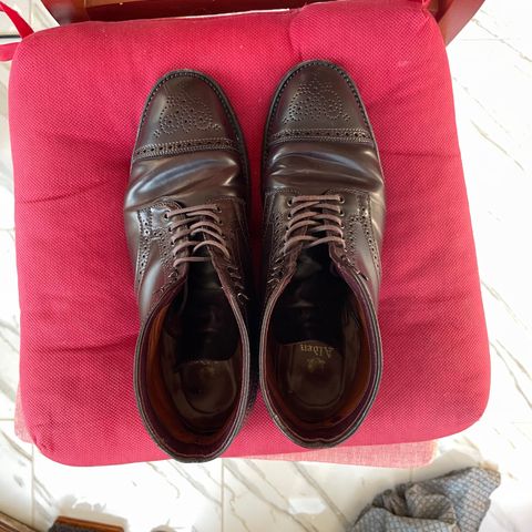 Alden Medallion Cap Toe Boot in Horween Color 8 Shell Cordovan