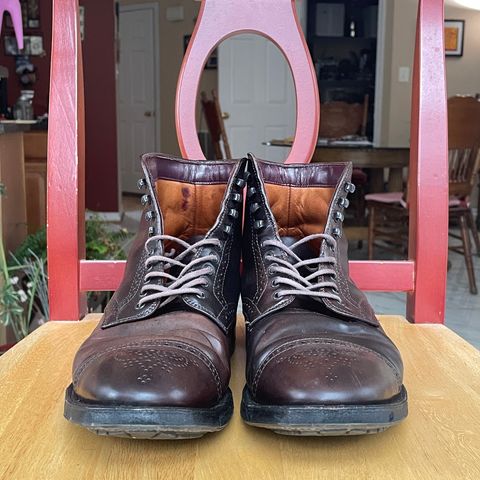 Alden Medallion Cap Toe Boot in Horween Color 8 Shell Cordovan