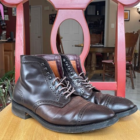 Alden Medallion Cap Toe Boot in Horween Color 8 Shell Cordovan
