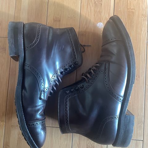 Alden Medallion Cap Toe Boot in Horween Color 8 Shell Cordovan