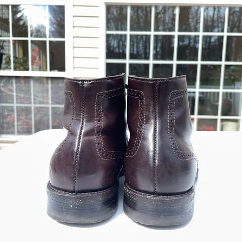 Alden Medallion Cap Toe Boot in Horween Color 8 Shell Cordovan
