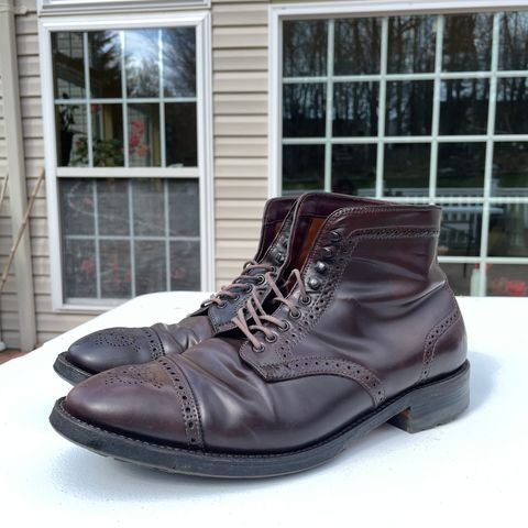 Alden Medallion Cap Toe Boot in Horween Color 8 Shell Cordovan