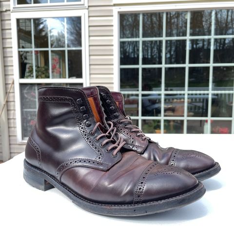 Alden Medallion Cap Toe Boot in Horween Color 8 Shell Cordovan