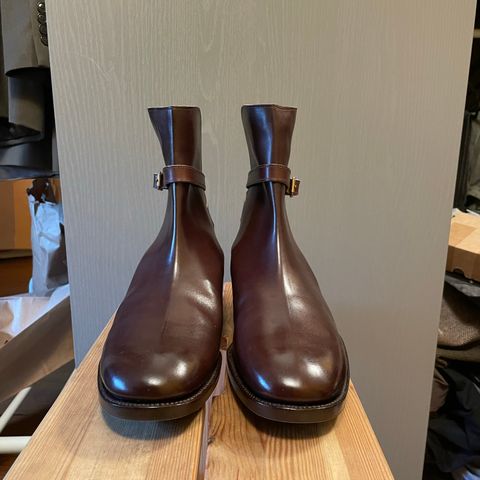 Clinch Jodhpur Boots in Brown French Calfskin