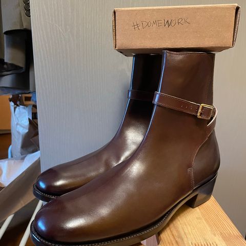 Clinch Jodhpur Boots in Brown French Calfskin