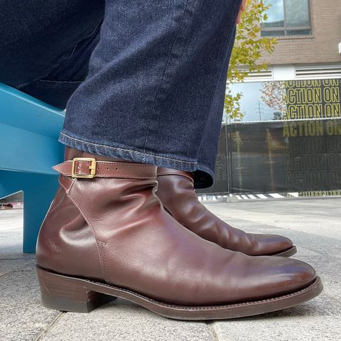 Clinch Jodhpur Boots in Brown French Calfskin