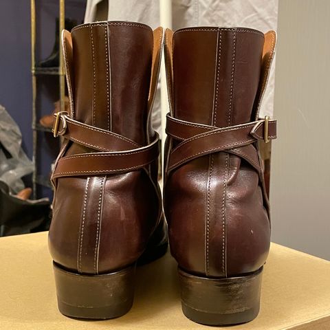 View photo of Clinch Jodhpur Boots in Brown French Calfskin