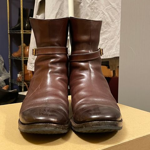 View photo of Clinch Jodhpur Boots in Brown French Calfskin