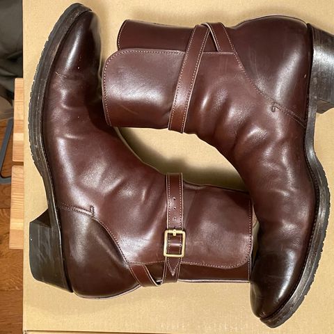 View photo of Clinch Jodhpur Boots in Brown French Calfskin