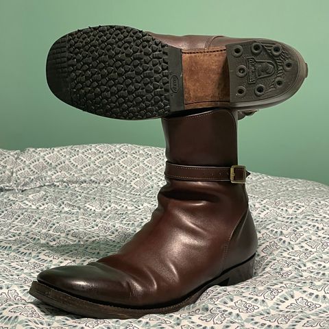 View photo of Clinch Jodhpur Boots in Brown French Calfskin