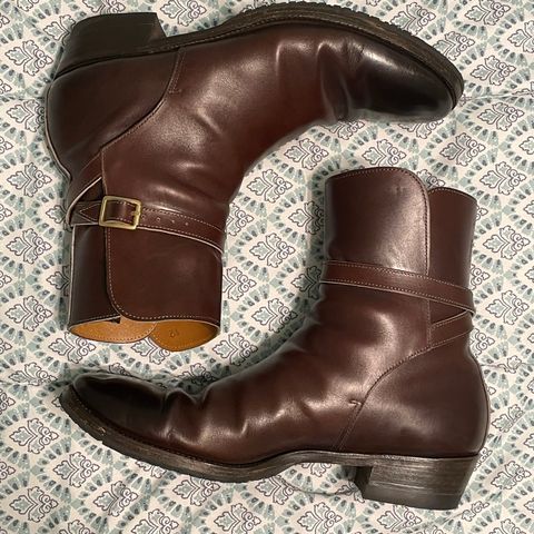 View photo of Clinch Jodhpur Boots in Brown French Calfskin