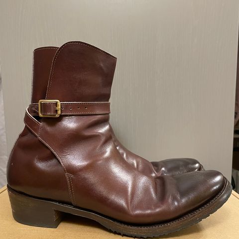 View photo of Clinch Jodhpur Boots in Brown French Calfskin