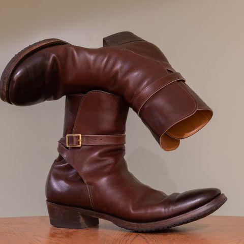 View photo of Clinch Jodhpur Boots in Brown French Calfskin