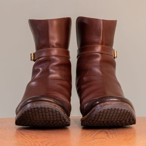 View photo of Clinch Jodhpur Boots in Brown French Calfskin