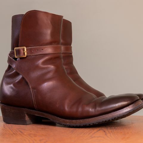 View photo of Clinch Jodhpur Boots in Brown French Calfskin