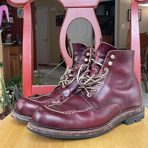 View photo of Grant Stone Brass Boot in Horween Color 8 Chromexcel