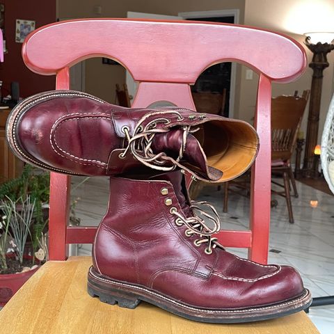 View photo of Grant Stone Brass Boot in Horween Color 8 Chromexcel