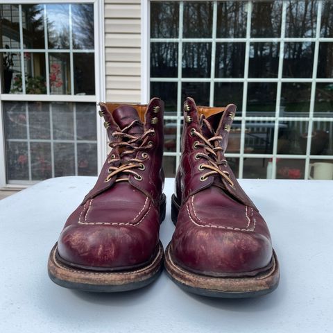 View photo of Grant Stone Brass Boot in Horween Color 8 Chromexcel