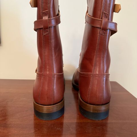 Eastman Leather Tanker Boots in Russet Brown Horsehide