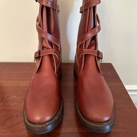 Eastman Leather Tanker Boots in Russet Brown Horsehide