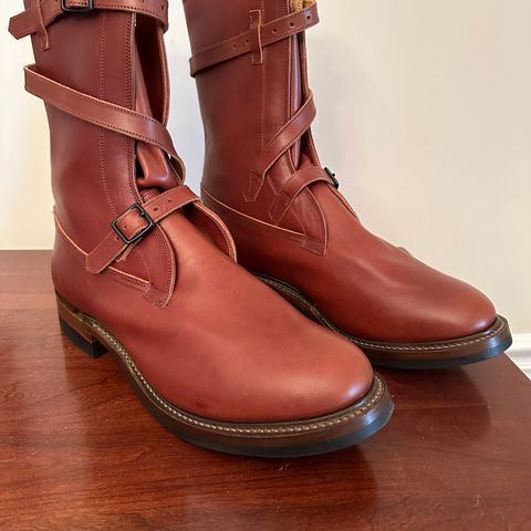 Eastman Leather Tanker Boots in Russet Brown Horsehide