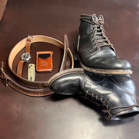 Viberg Service Boot in Maryam Black Horsebutt