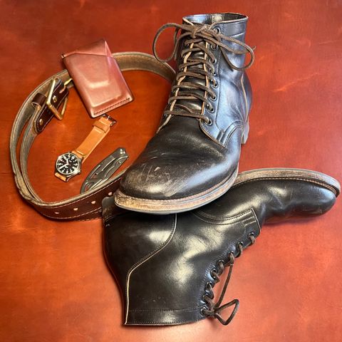 Viberg Service Boot in Maryam Black Horsebutt
