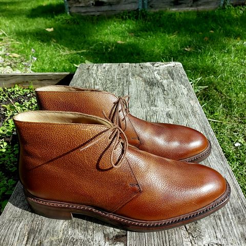 Crockett & Jones Chepstow in Tan Scotch Grain
