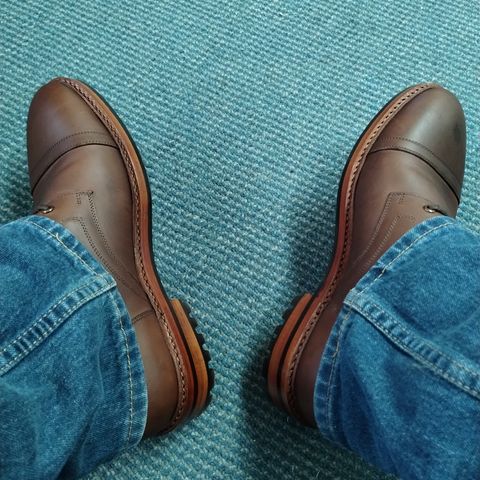 BLKBRD Dixon Cap Toe Derby Boot in Unknown Leather
