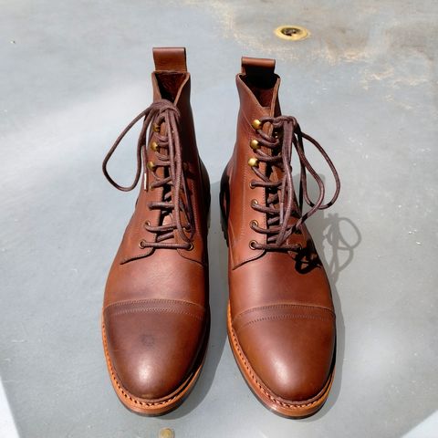 BLKBRD Dixon Cap Toe Derby Boot in Unknown Leather
