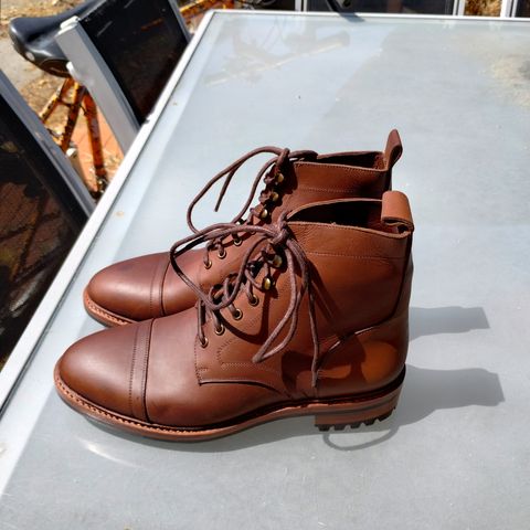 BLKBRD Dixon Cap Toe Derby Boot in Unknown Leather