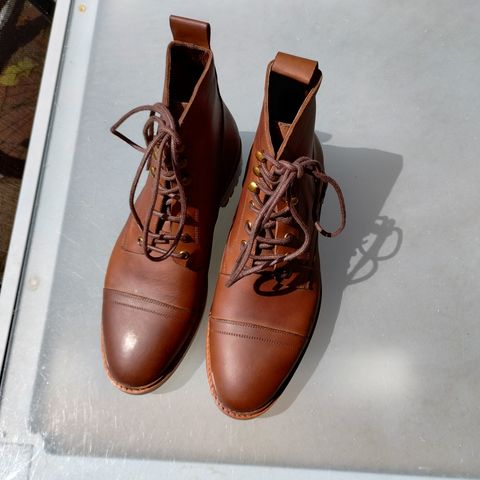 BLKBRD Dixon Cap Toe Derby Boot in Unknown Leather