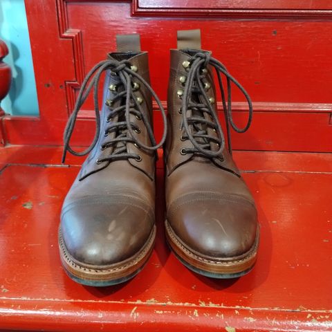 BLKBRD Dixon Cap Toe Derby Boot in Unknown Leather