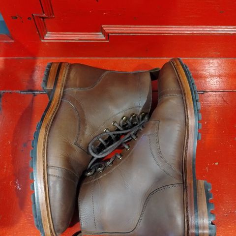 BLKBRD Dixon Cap Toe Derby Boot in Unknown Leather
