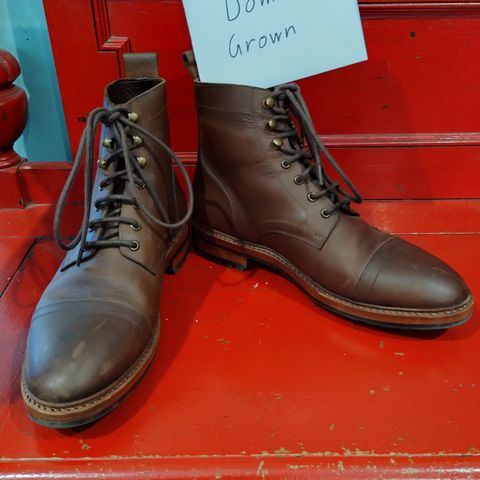 BLKBRD Dixon Cap Toe Derby Boot in Unknown Leather