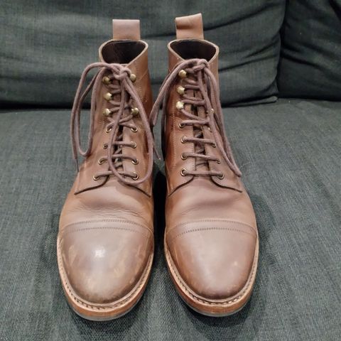 BLKBRD Dixon Cap Toe Derby Boot in Unknown Leather
