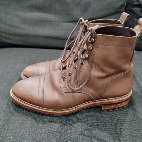 BLKBRD Dixon Cap Toe Derby Boot in Unknown Leather