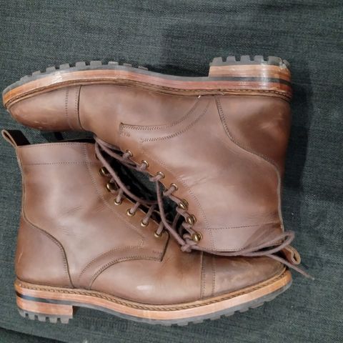 View photo of Blkbrd Shoemaker Dixon Cap Toe Derby Boot in Unknown Leather