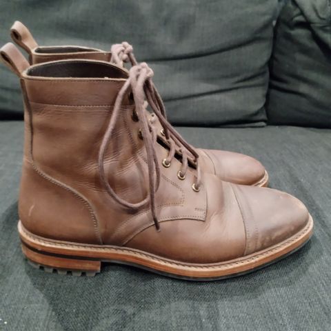 BLKBRD Dixon Cap Toe Derby Boot in Unknown Leather