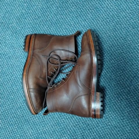 View photo of Blkbrd Shoemaker Dixon Cap Toe Derby Boot in Unknown Leather